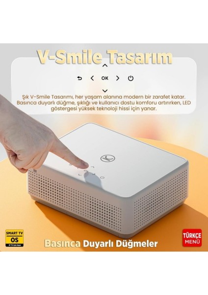 Leisure L570B 200 Lümen Full Hd Wi-Fi Android LED Projeksiyon Cihazı