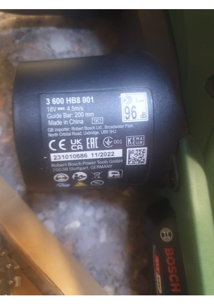 Akülü Zincirli Ağaç Budama Makinesi Universal Chain 18 - 1 * 2.5 Ah Akü fiyatları