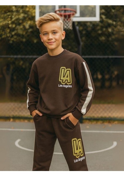 Erkek Çocuk Los Angeles Yazılı Tasarım Eşofman Takım