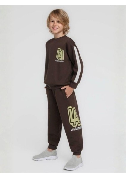 Erkek Çocuk Los Angeles Yazılı Tasarım Eşofman Takım modelleri