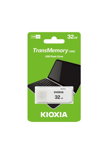 32GB Usb2.0 Kıoxıa Beyaz USB Bellek LU202W032GG4