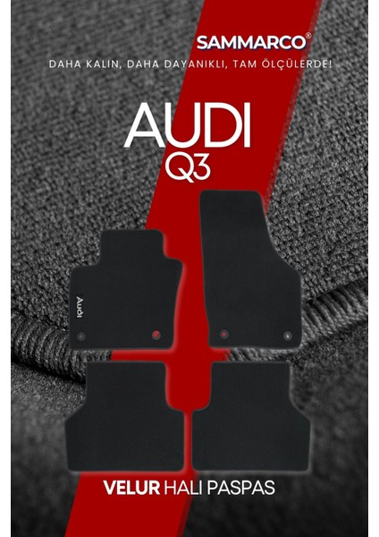 Audi Q3 2017 Halı Paspas Velur Paspas Kumaş Paspas Oto Paspas modelleri