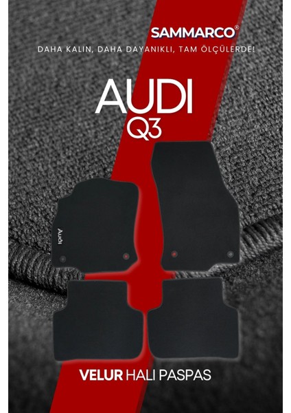 Audi Q3 2023 Halı Paspas Velur Paspas Kumaş Paspas Oto Paspas modelleri