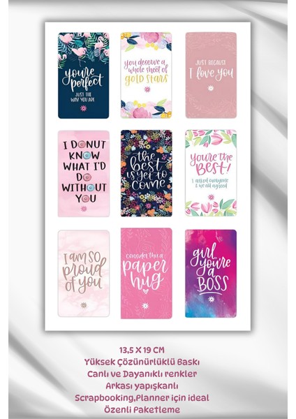 2'li Motto /motivasyon Temalı Ajanda Laptop Tablet Telefon Sticker Seti fiyatları