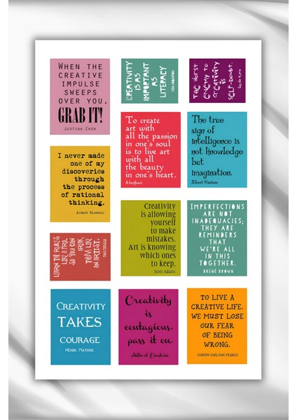2'li Motto /motivasyon Temalı Ajanda Laptop Tablet Telefon Sticker Seti modelleri