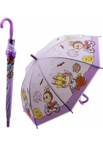 Düdüklü Labubu Kız Çocuk Şemsiye – Renkli, 8 Tellli, Dayanıklı fiyatları