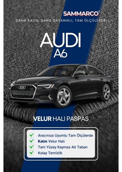 Audi A6 2024 Halı Paspas Velur Paspas Kumaş Paspas Oto Paspas fiyatları