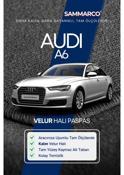 Audi A6 2018 Halı Paspas Velur Paspas Kumaş Paspas Oto Paspas fiyatları