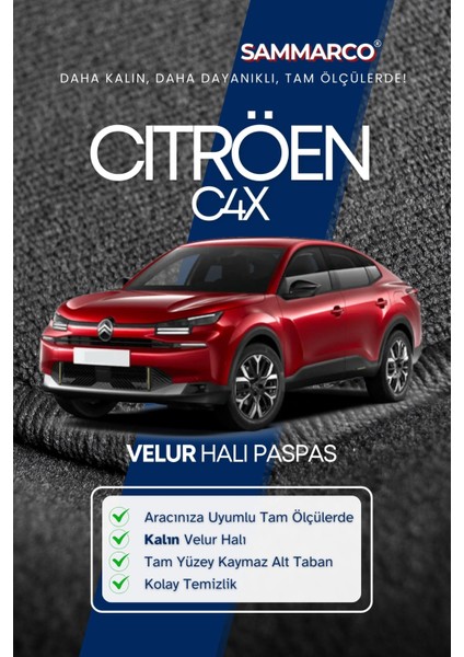 Citröen C4X 2024 Halı Paspas C4X Velur Paspas Kumaş Paspas C4X Oto Paspas fiyatları