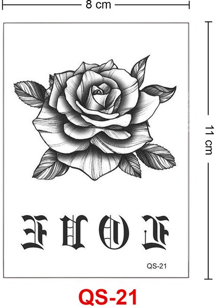 Love Yazılı El Dövmesi El Üzeri Gül Modelli Dövme fiyatları