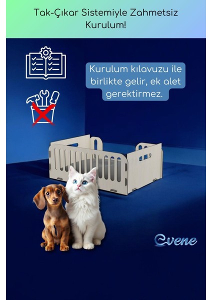 Dekoratif Ahşap Büyük Kedi ve Köpek Yatağı, Kahverengi, Dayanıklı ve Şık Tasarım modelleri