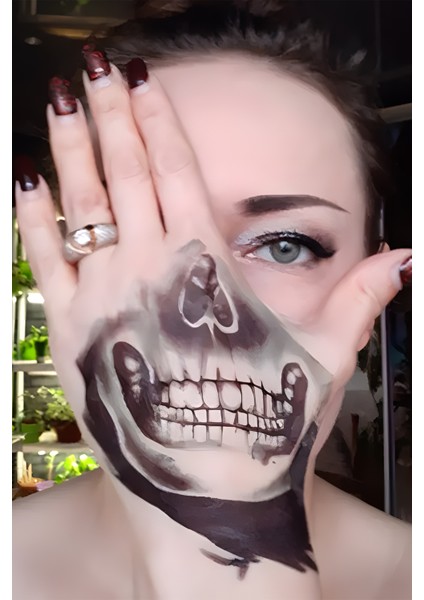 Halloween El Dövmesi El Üzeri Kurukafa Geçici Dövme fiyatları