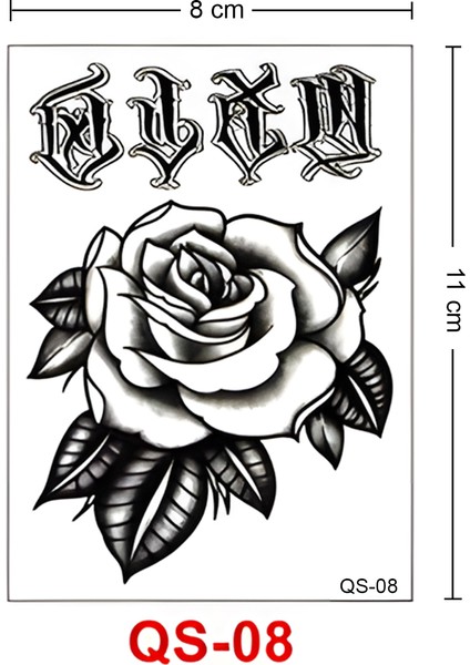 Siyah Gül El Dövmesi El Üstü Geçici Dövme fiyatları