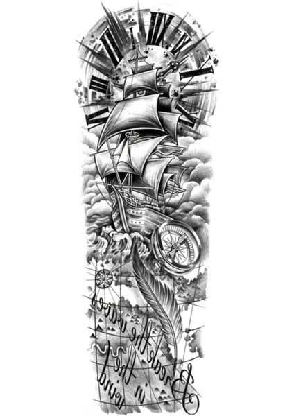 Sailor Kol Dövmesi Yazılı Kol Kaplama Geçici Dövme fiyatları