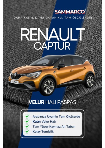 Renault Captur 2022 Halı Paspas Velur Paspas Kumaş Paspas Oto Paspas fiyatları