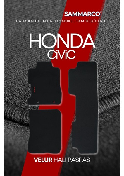 Honda Civic 2008 Halı Paspas Velur Paspas Kumaş Paspas Oto Paspas modelleri