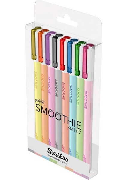 Smoothie Tükenmez Roller Jel Kalem 8'li Blister SMT07 fiyatları