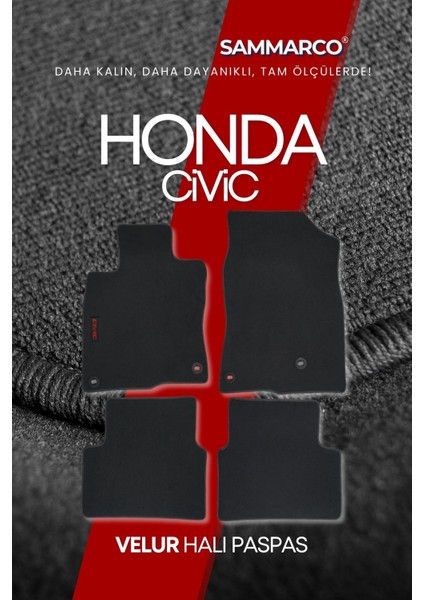 Honda Civic 2021 Halı Paspas Velur Paspas Kumaş Paspas Oto Paspas modelleri