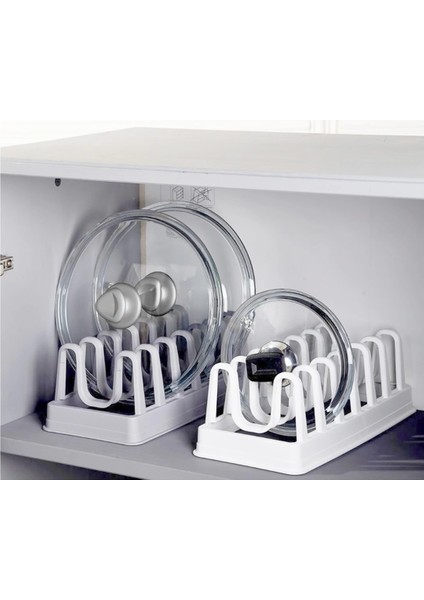 6 Bölmeli Tencere Kapak Rafı - Tencere Kapak Organizeri fırsatları