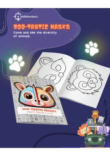 Boyama Kitabı - Zoo Tastic Masks