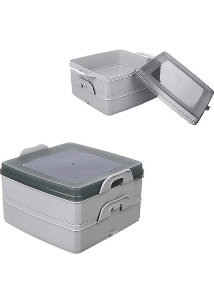 2 Katlı Kapaklı Saklama Kabı- Beslenme Kabı- Sefer Tası Diyet Kabı