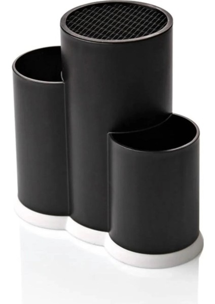 3 Bölmeli Kaşıklık - Şef Bıçaklık Standı Siyah fiyatları