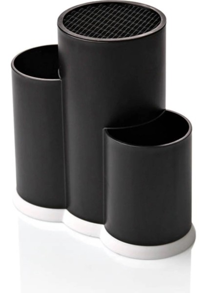 3 Bölmeli Kaşıklık - Şef Bıçaklık Standı Siyah modelleri