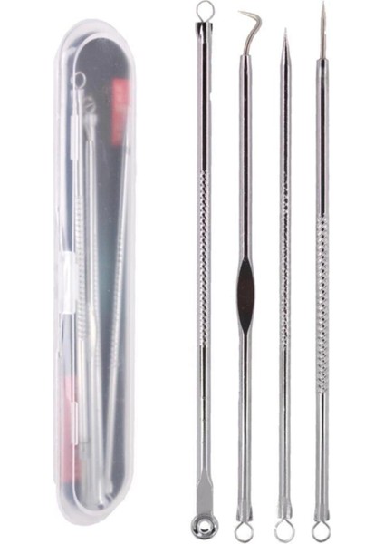 4 Lü Kutulu Paslanmaz Komedon Akne - Siyah Nokta Temizleyici Set fiyatları