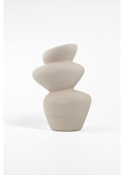 Skara Dalga Formlu Seramik Vazo (18X26 Cm)