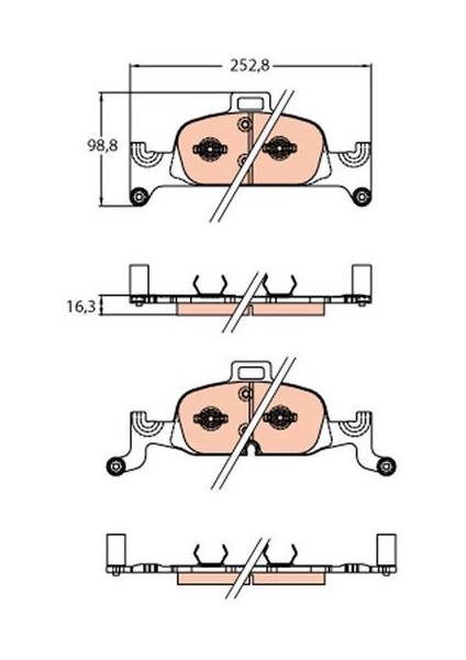 GDB2126 - Fren Balatası On A4 1.4 Tfsı-A4 1.4 Tfsı Avant-A4 2.0 Tdı-A4 2.0 Tdı Avant-A4 2.0 Tdı