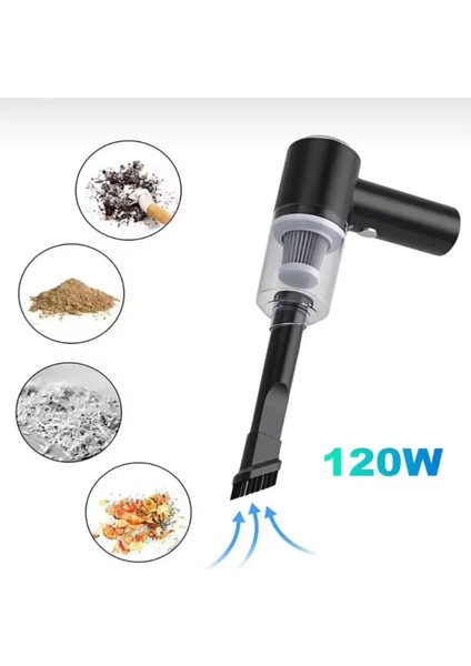 Şarjlı El Süpürgesi Kablosuz Pratik Süpürge Vakumlu 9000PA Üflemeli Ev Ofis Araç Içi Kullanım Imkanı