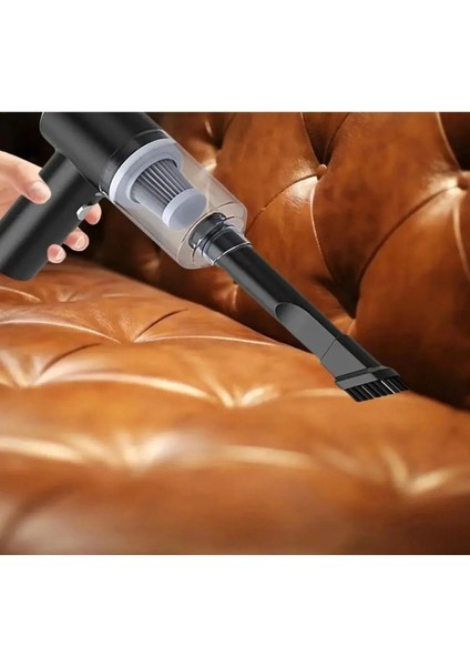 Şarjlı El Süpürgesi Kablosuz Pratik Süpürge Vakumlu 9000PA Üflemeli Ev Ofis Araç Içi Kullanım Imkanı