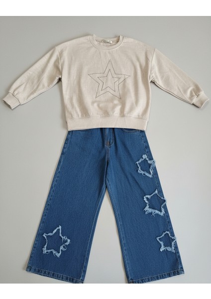 Badili Taş Işlemeli Yıldız Detaylı Kız Çocuk Takım fiyatları