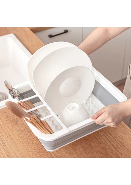Tezgah Üstü Kaşık Bölmeli Katlanır Bulaşık Kurutmalık fiyatları