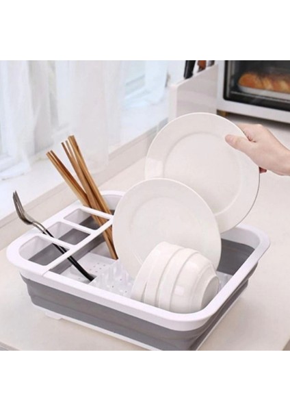 Tezgah Üstü Kaşık Bölmeli Katlanır Bulaşık Kurutmalık modelleri