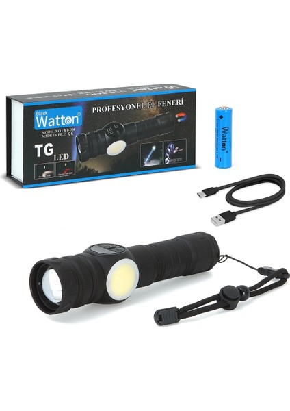 9 Mod Şarjlı Kamp Lambası El Feneri WT-704