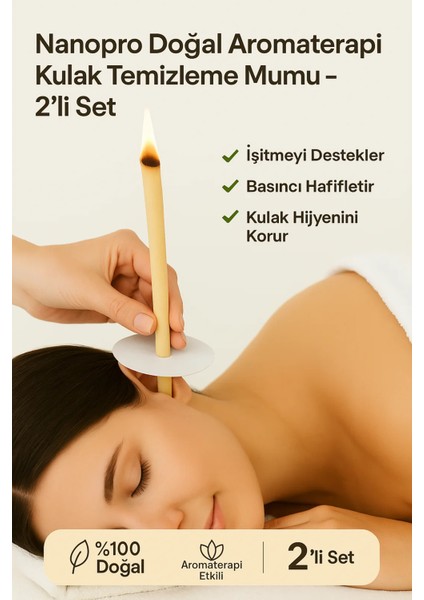 10 Çift Mor Kulak Kiri Temizleme Mumu – Doğal Aromaterapi Kokulu Toplam 20 Adet fırsatları