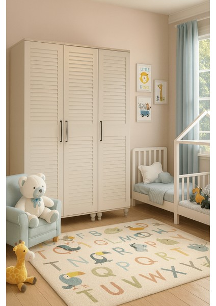 Pera 3 Kapaklı Çekmeceli MDF Dolap | REHAU Kaplama Panjur Kapaklar | Ağaç Ayaklar | Yüksek Kaliteli ve Uzun Ömürlü Dolap fiyatları