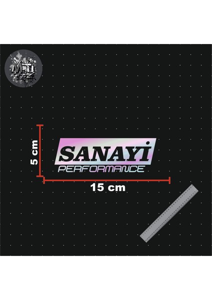 Sanayi Performance 15X5CM Yazı Jdm Araba-Moto-Laptop Cam Etiket Hologram Sticker Etiket fiyatları