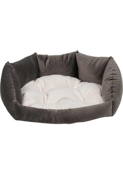 Gri Ev Tüyü Yatak, 60X60 Cm, Kediler ve Köpekler Için Rahat ve Şık Uyku Alanı