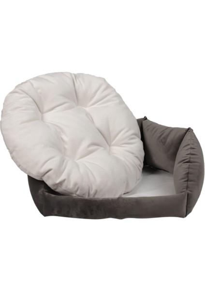 Gri Ev Tüyü Yatak, 60X60 Cm, Kediler ve Köpekler Için Rahat ve Şık Uyku Alanı modelleri