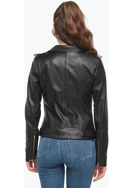 Jumbo Kadın Deri Mont Siyah indirimleri