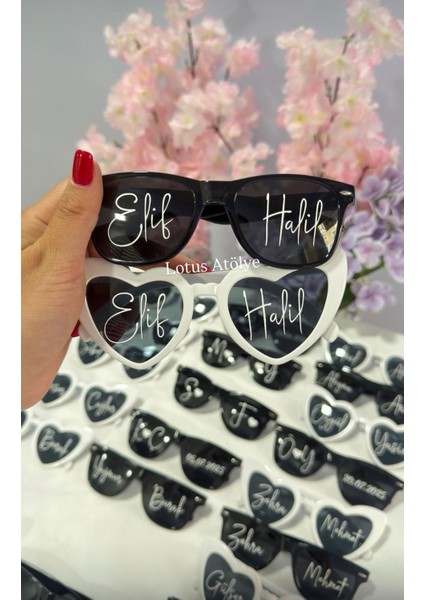 Bride Gözlük Gelin Damat Gözlüğü Incisiz Kişileştirilebilir