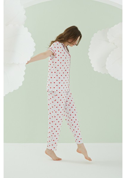 Ekru Kalpli Önden Düğmeli Pijama Takımı fiyatları