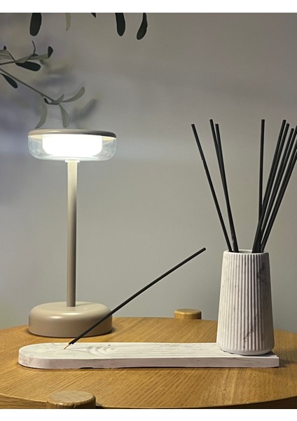 Kums Design Dekoratif Mermer Desenli Çizgili Tütsülük Vazo Set fırsatları