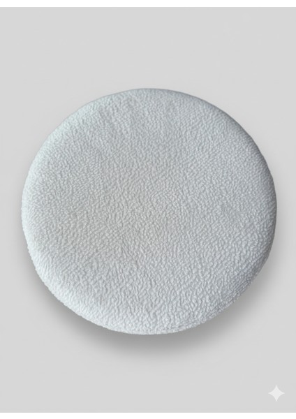 Makyaj Pufu, Ayak Uzatma Puf | Teddy Kumaş • Yumuşak Dokulu • 35×38 cm • Krem modelleri