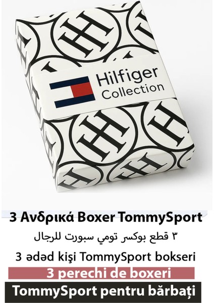 3 Adet Tommy Likralı Kutulu Boxer fiyatları