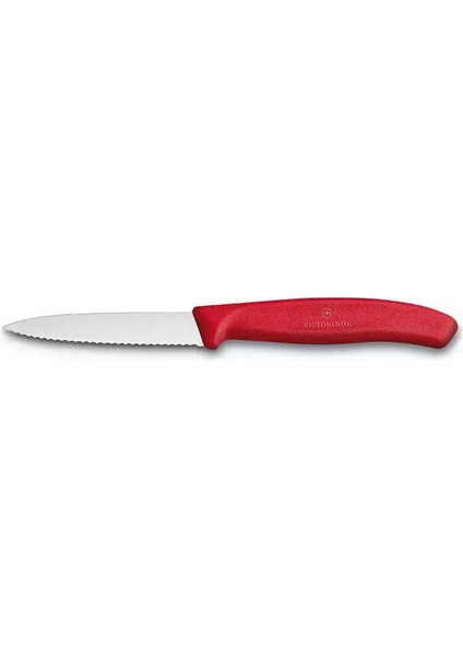 Kırmızı Tırtıklı Soyma Bıçağı 2li 8 cm - 10 cm modelleri