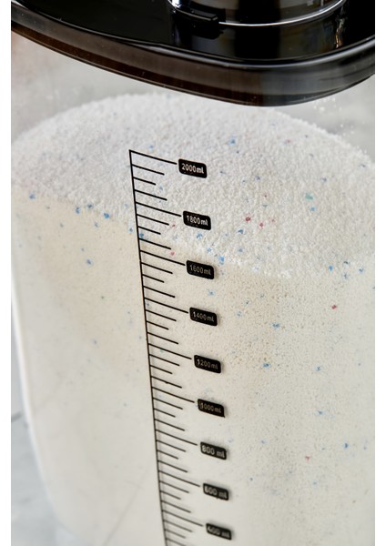 Hava Geçirmez Vakumlu Deterjan Saklama Kabı - Kendinden Ölçekli Vakum Kapaklı Deterjanlık 2000 ml fiyatları