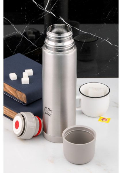 750ML Çift Kat Paslanmaz Çelik Termos – Sızdırmaz, Çift Kapak Sistemi, 12 Saat Sıcak 24 Saat Soğuk fiyatları
